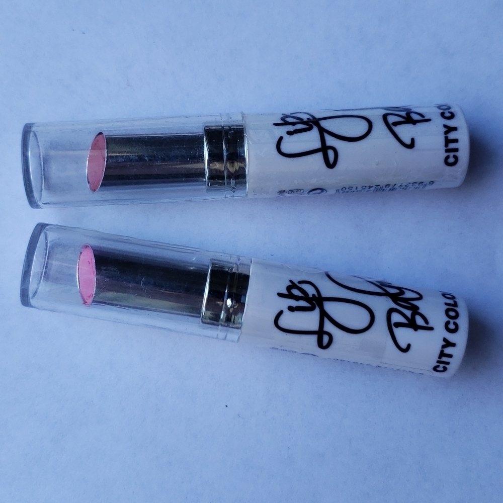 Mauve & Bright Pink City Color Lip balm NWT